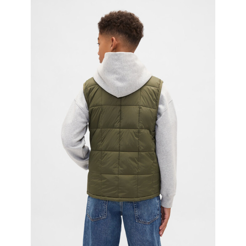 LWT PUFFER VEST ARMY JACKET GREEN