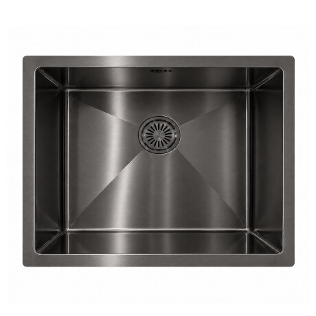 PILETA SIMPLE 45.7x58.4x25.4cm AC. INOX SS304 1.2MM C/DESAGUE Y VALVULA COLOR GUN METAL GRIS
