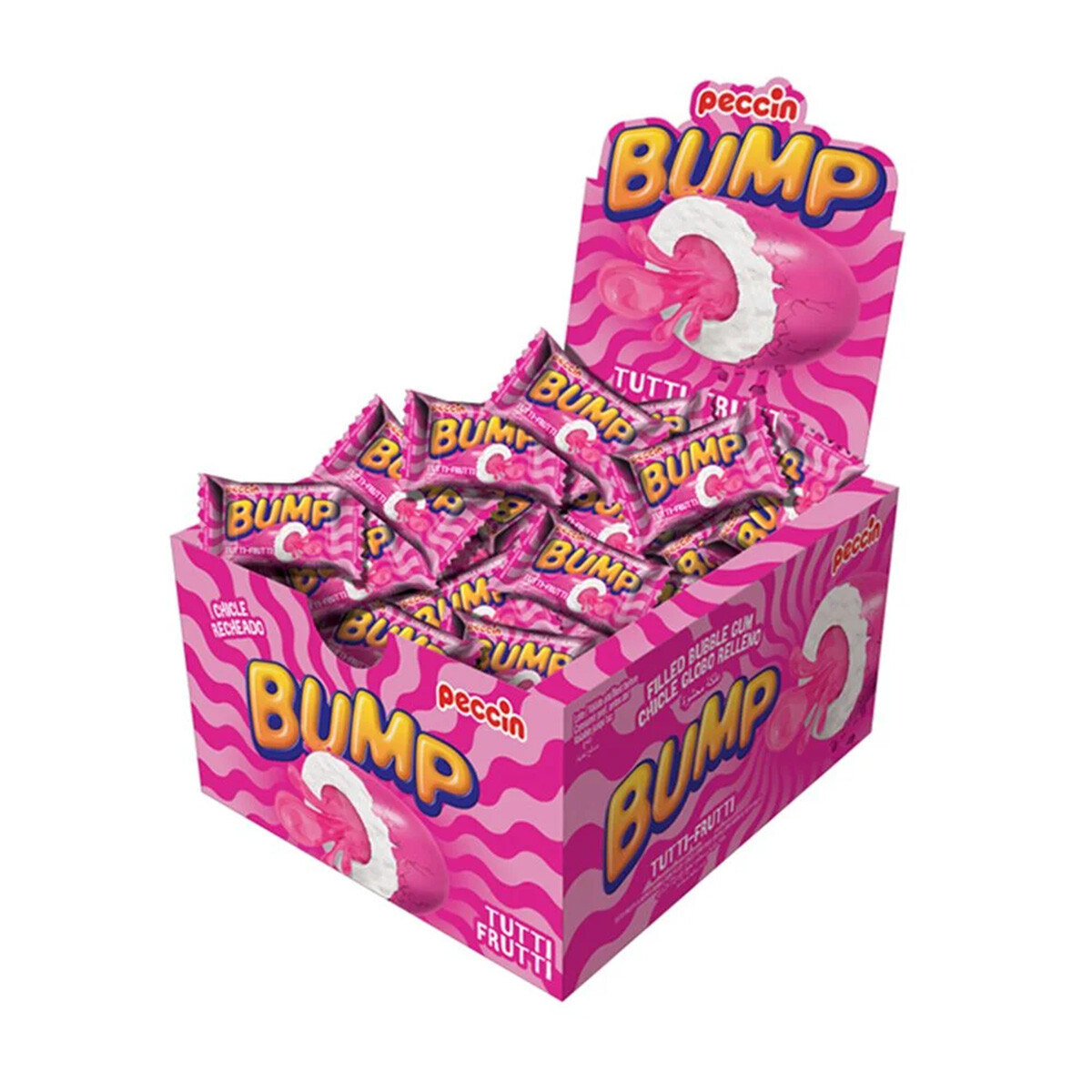 CHICLE RELLENO BUMP 140G/40U TUTTI FRUTI 