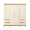 Ropero 4 puertas y 4 cajones - Vivacce Roble/blanco
