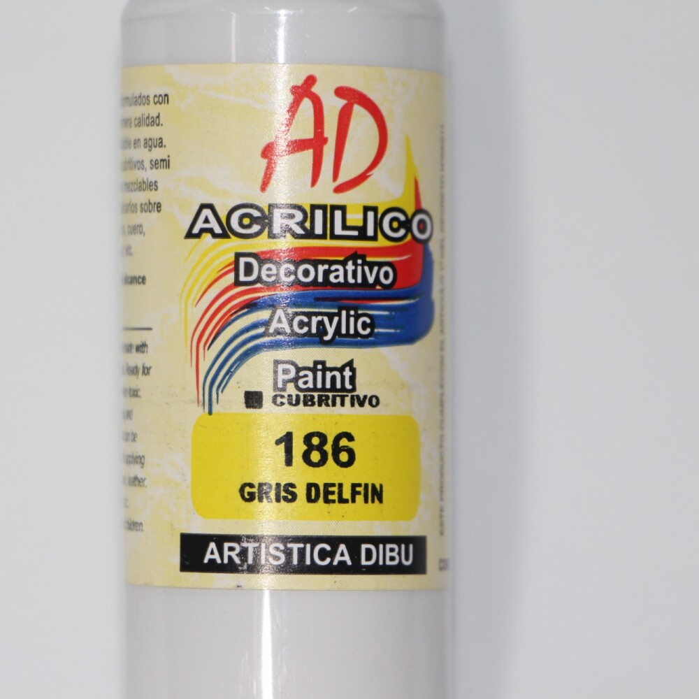 PINTURA ACRILICA ARTISTICA DIBU 60 ML. DIFERENTES COLORES COLOR GRIS DELFIN 186