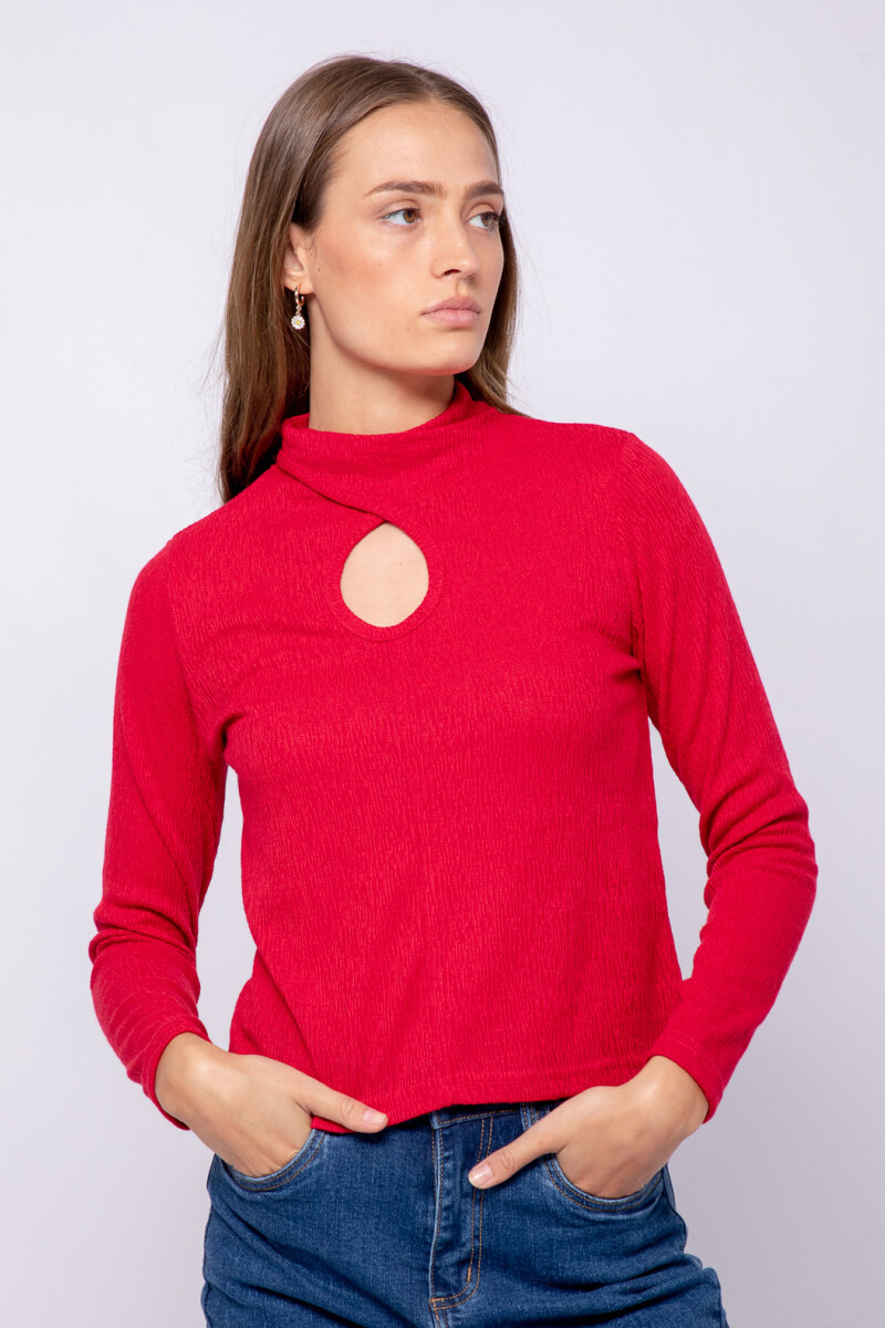 REMERA NURIA Rojo Oscuro