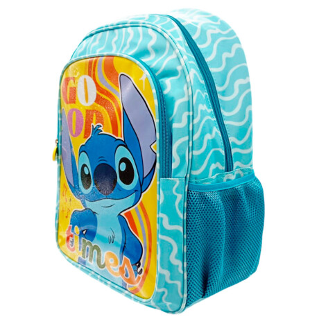 Mochila Infantil 40cm Intensamente 2 Stitch Disney Celeste