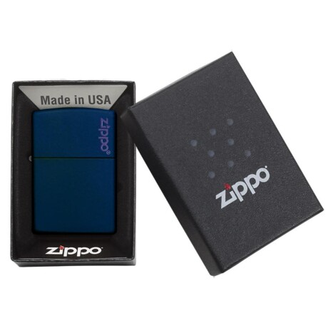 Encendedor Zippo Classic navy mate con logo - 239ZL Encendedor Zippo Classic navy mate con logo - 239ZL