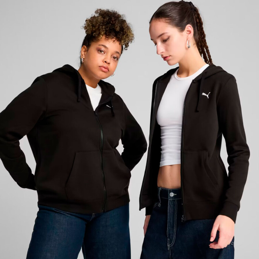 Campera de Mujer Puma Full Zip Hoodie Negro
