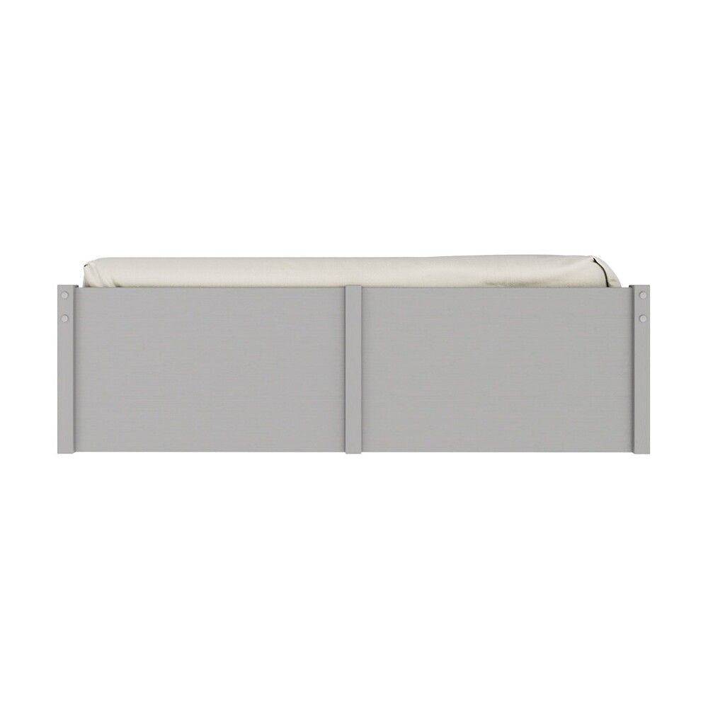 Cama Madera Maciza Con Cajones - 2 plazas - Linea beauty Gris