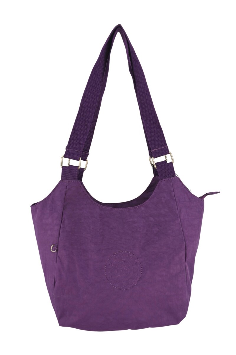 Bolso de Hombro en Tafeta Amasada Violeta