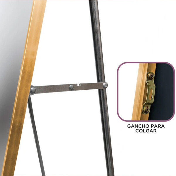 Espejo De Pie Rectángular Cuerpo Entero Fm06 50 X 150 Cm NEGRO