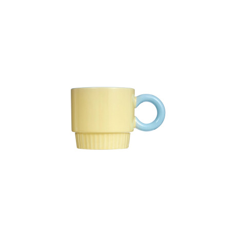 Taza Bicolor de Cerámica Amarillo