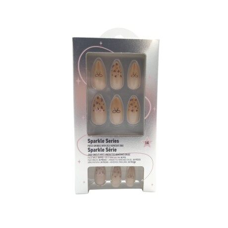 Uñas press on beige