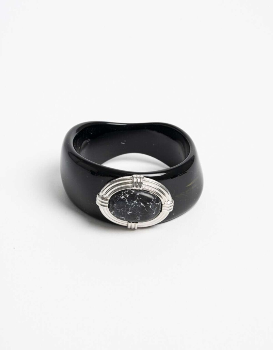 Brazaletes Piedra Vintage - Plateado Rodio 