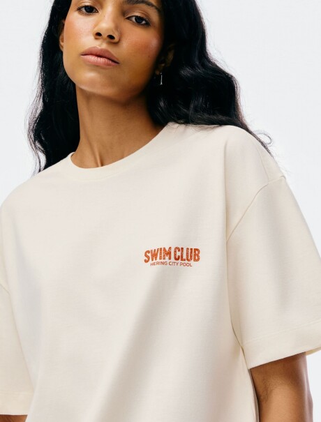 CAMISETA MANGA CORTA CON ESTAMPA BEIGE