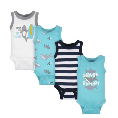 Set x4 Bodies manga corta Surfistas