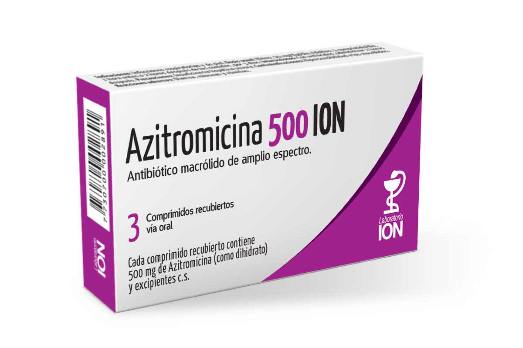 Azitromicina ION 500Mg 3 Comprimidos 