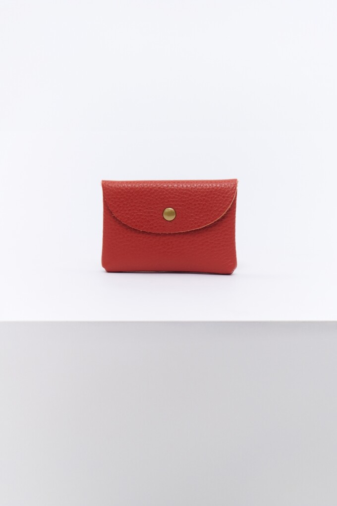 MONEDERO CUERO ROJO