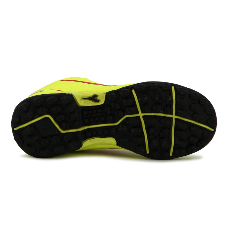 Diadora Champion Niño Soccer Pichichi 5 Tf Amarillo Fluo-rojo