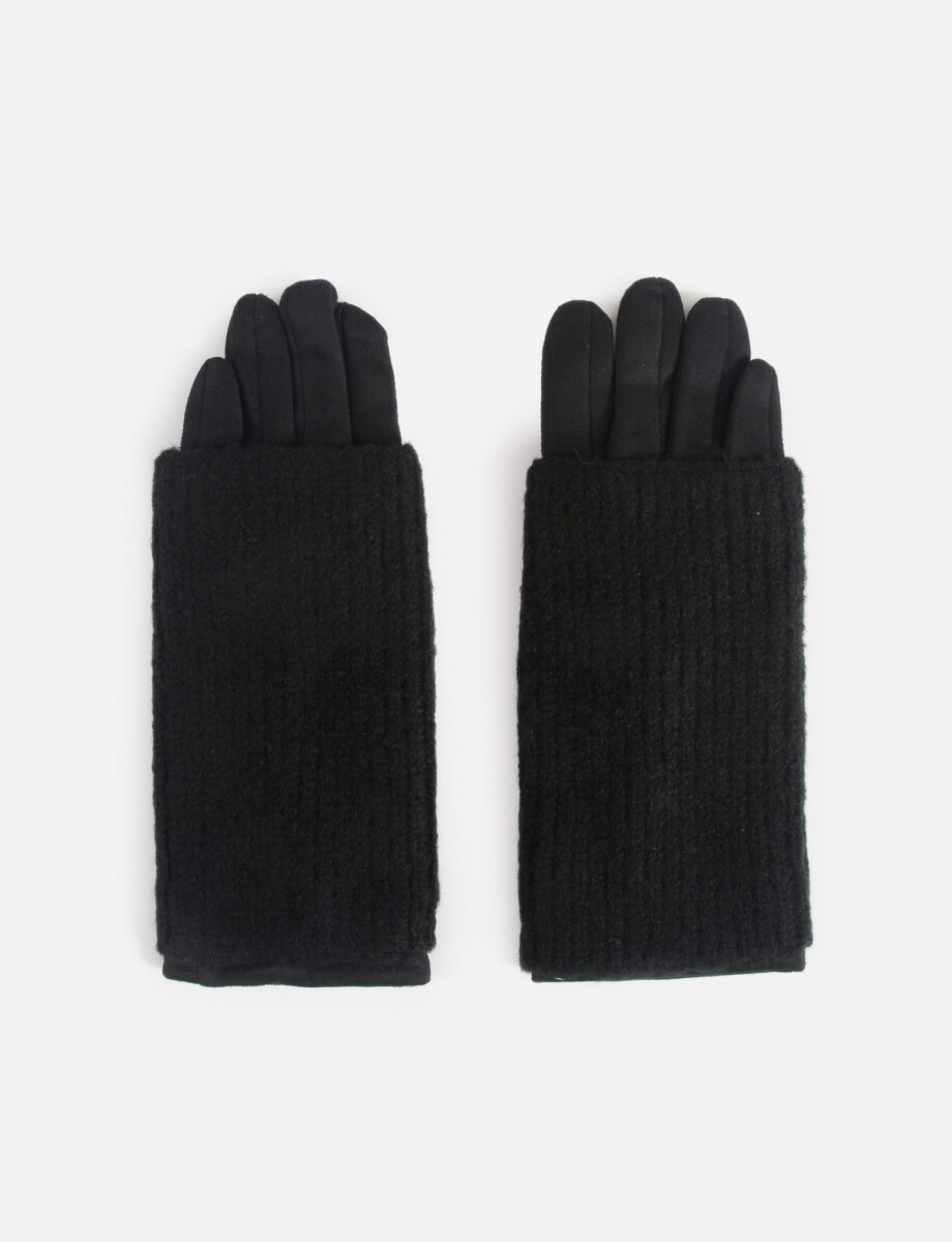 Guantes combinados - negro 