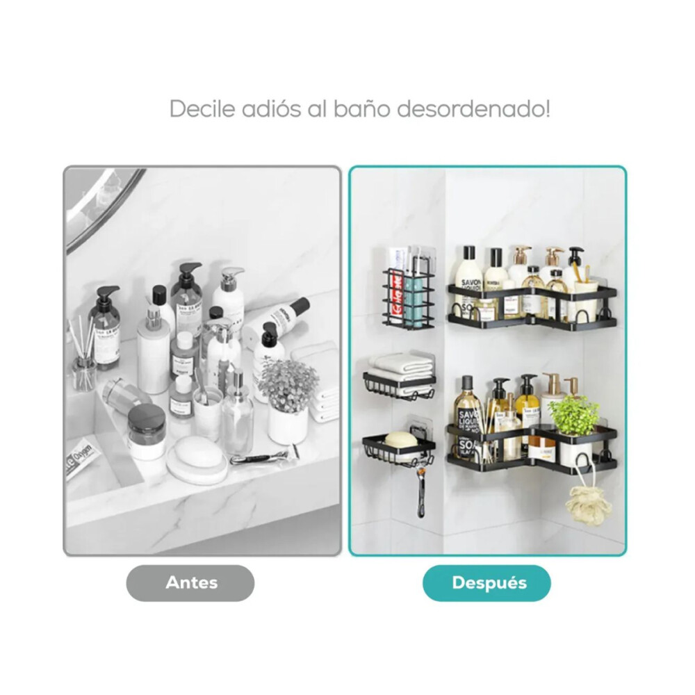 Set X5 Organizador De Baño O Cocina Esquinero Jabonera Set X5 Organizador De Baño O Cocina Esquinero Jabonera