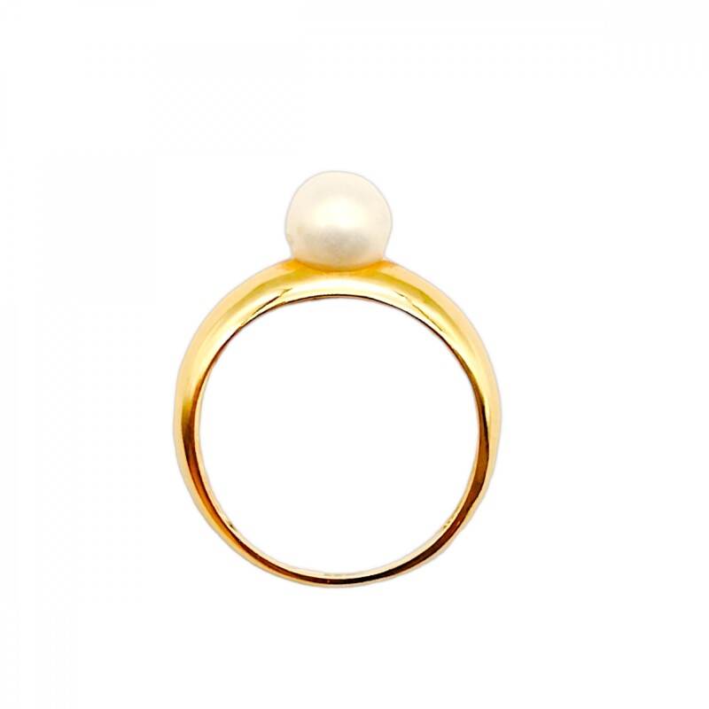 Anillo Solitario-Oro 18k-Perla-AN9510 conperla