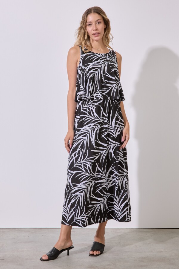 Vestido Maxi Print NEGRO/MULTI