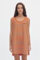 Muscu Playera Stripes Orange