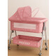 Cuna Colecho Moises Con Ruedas Y Mosquitero Bebe Rosa