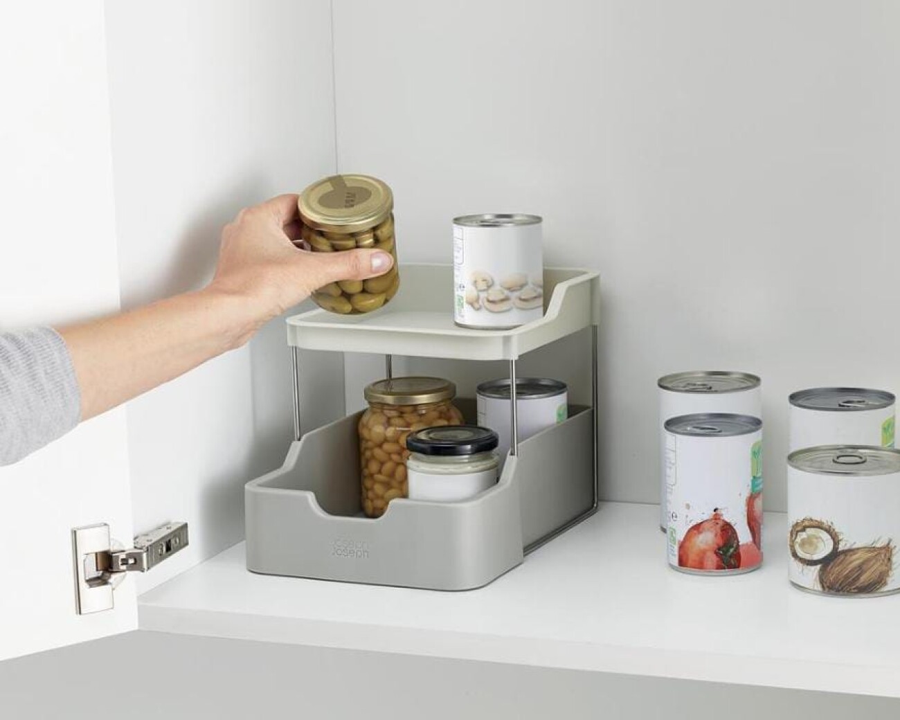 Organizador de Armario con 2 Niveles y Cajón Extraíble Joseph Joseph Duo Organizador de Armario con 2 Niveles y Cajón Extraíble Joseph Joseph Duo