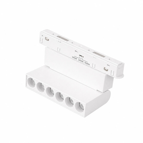 Spot Led rect p/riel magnético bco 6W 3tonos 24° ZU0550X