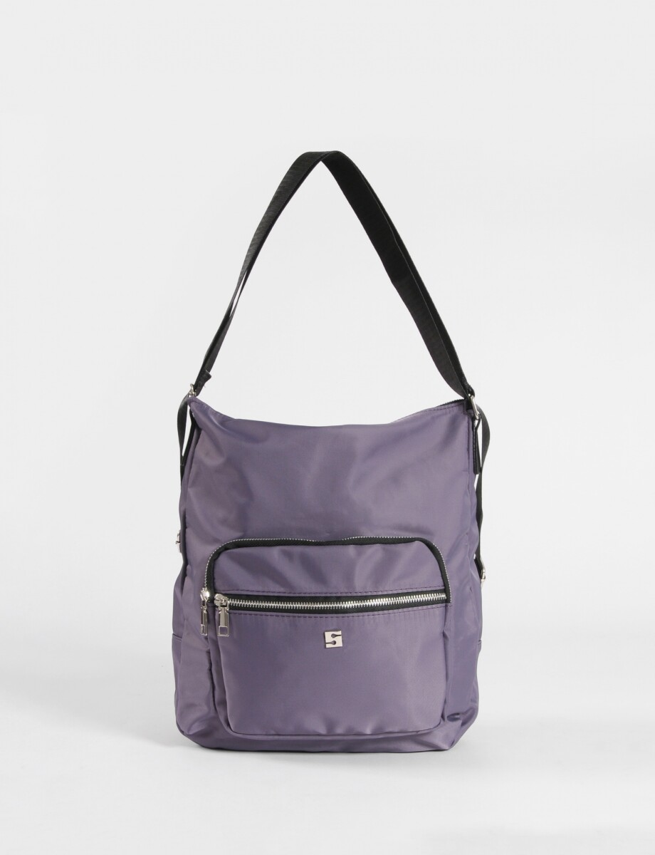 Hobo mochila con bolsillo - violeta 