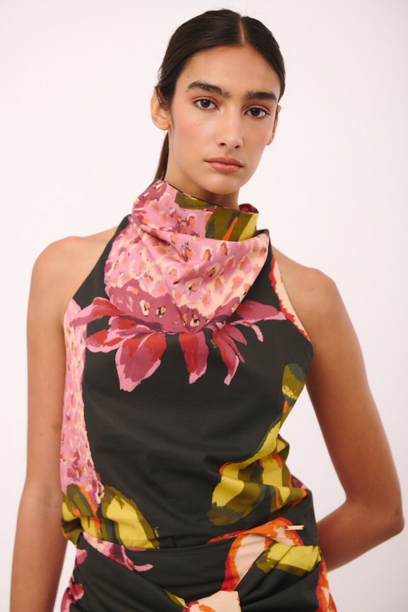 TOP HALTER PRINT Multifruit