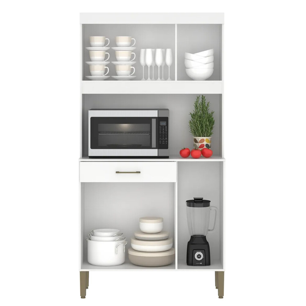 Kit cocina compacta - 6 puertas 1 cajón BLANCO