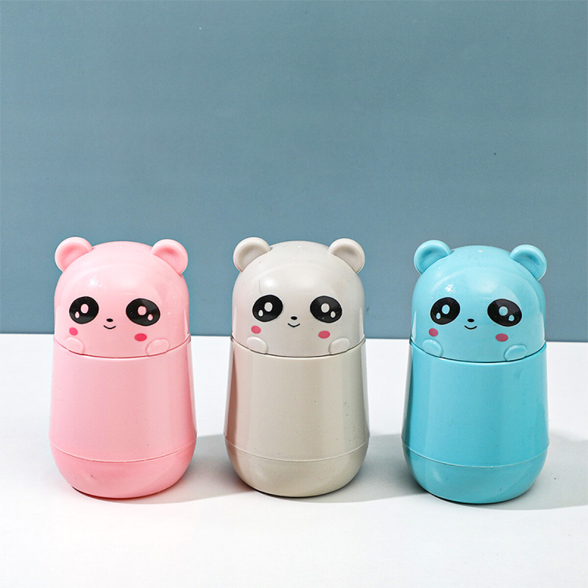 Vaso de vidrio c/tapa forma de oso - Vaso De Vidrio C/tapa Forma De Oso 