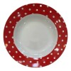 PLATO HONDO CON DISEÑO DE LUNARES ROJO PLATO HONDO CON DISEÑO DE LUNARES ROJO