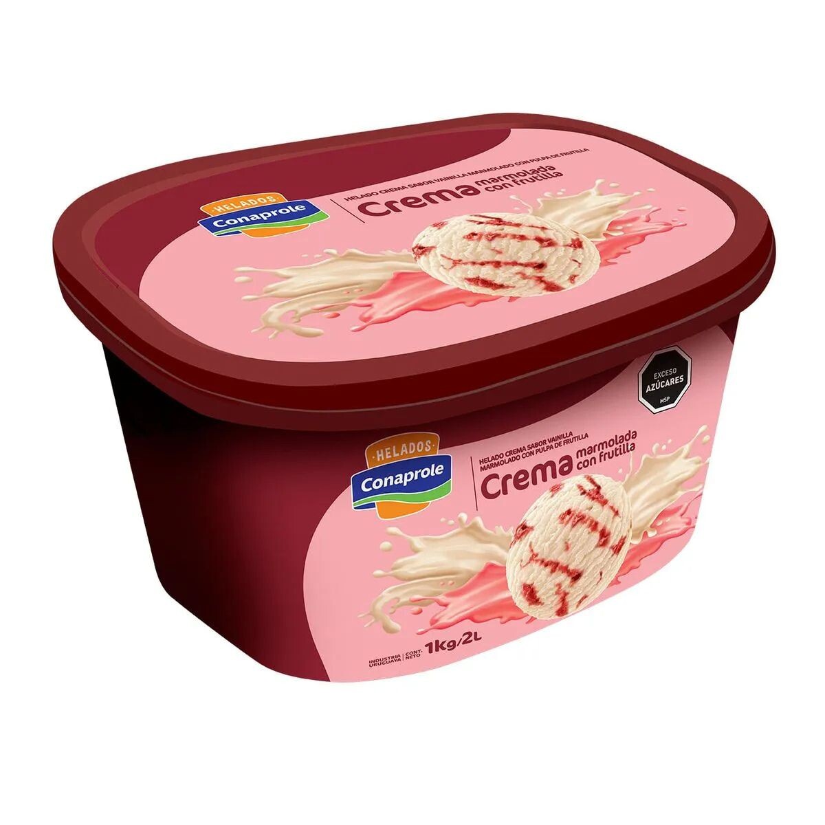 HELADO CONAPROLE 2L CREMA FRUTILLA MARMOLADA 
