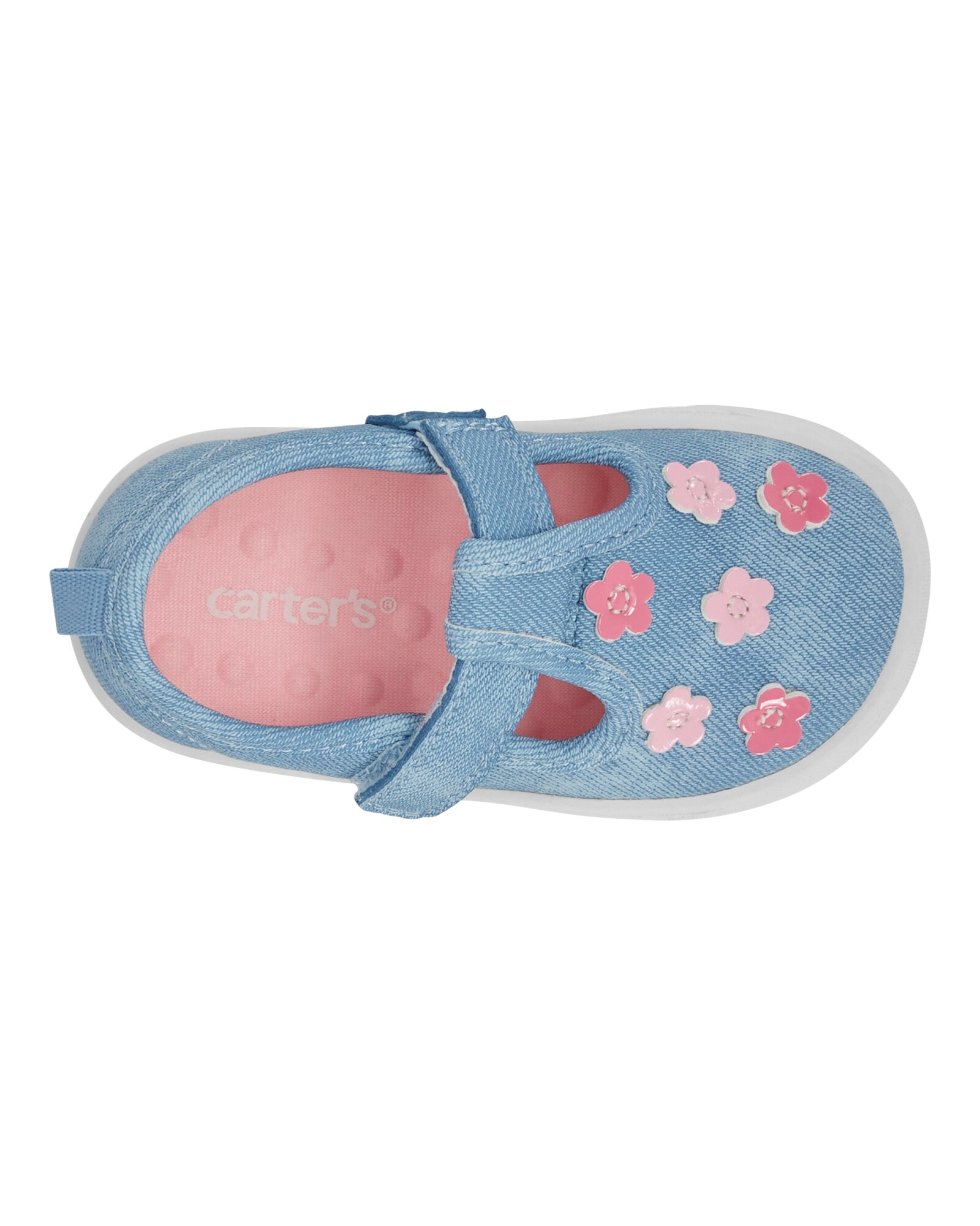 Championes denim, diseño floral Sin color