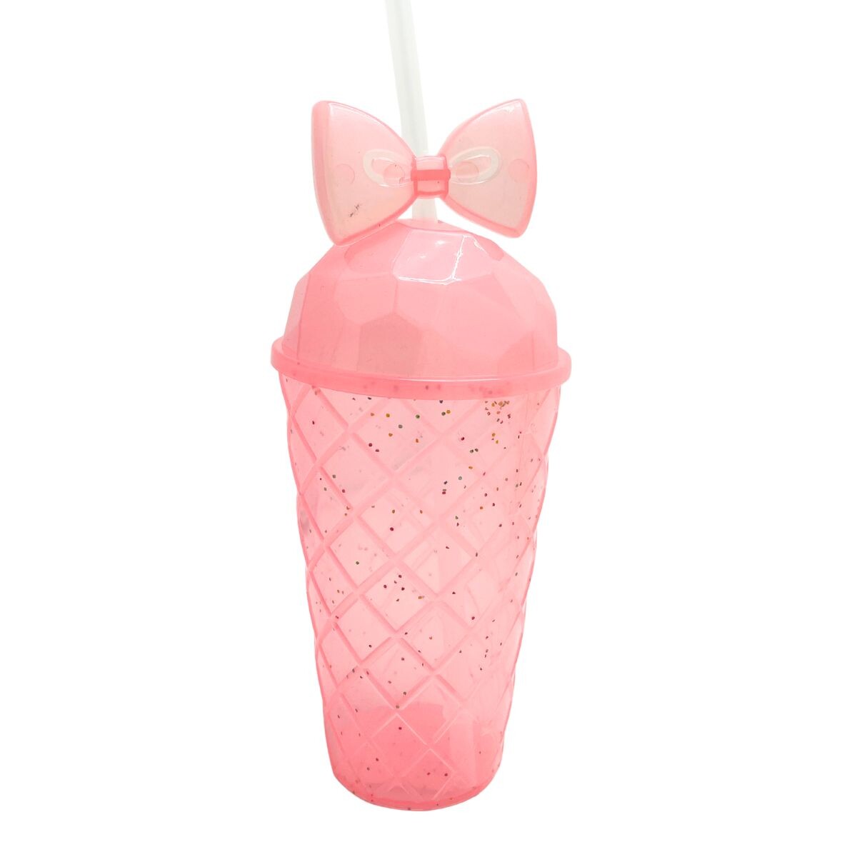 Vaso con Moño y Sorbito - Rosa 