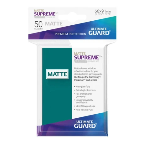 Ultimate Guard Supreme UX - 50 Sleeves Standard Size - Petrol Blue Ultimate Guard Supreme UX - 50 Sleeves Standard Size - Petrol Blue
