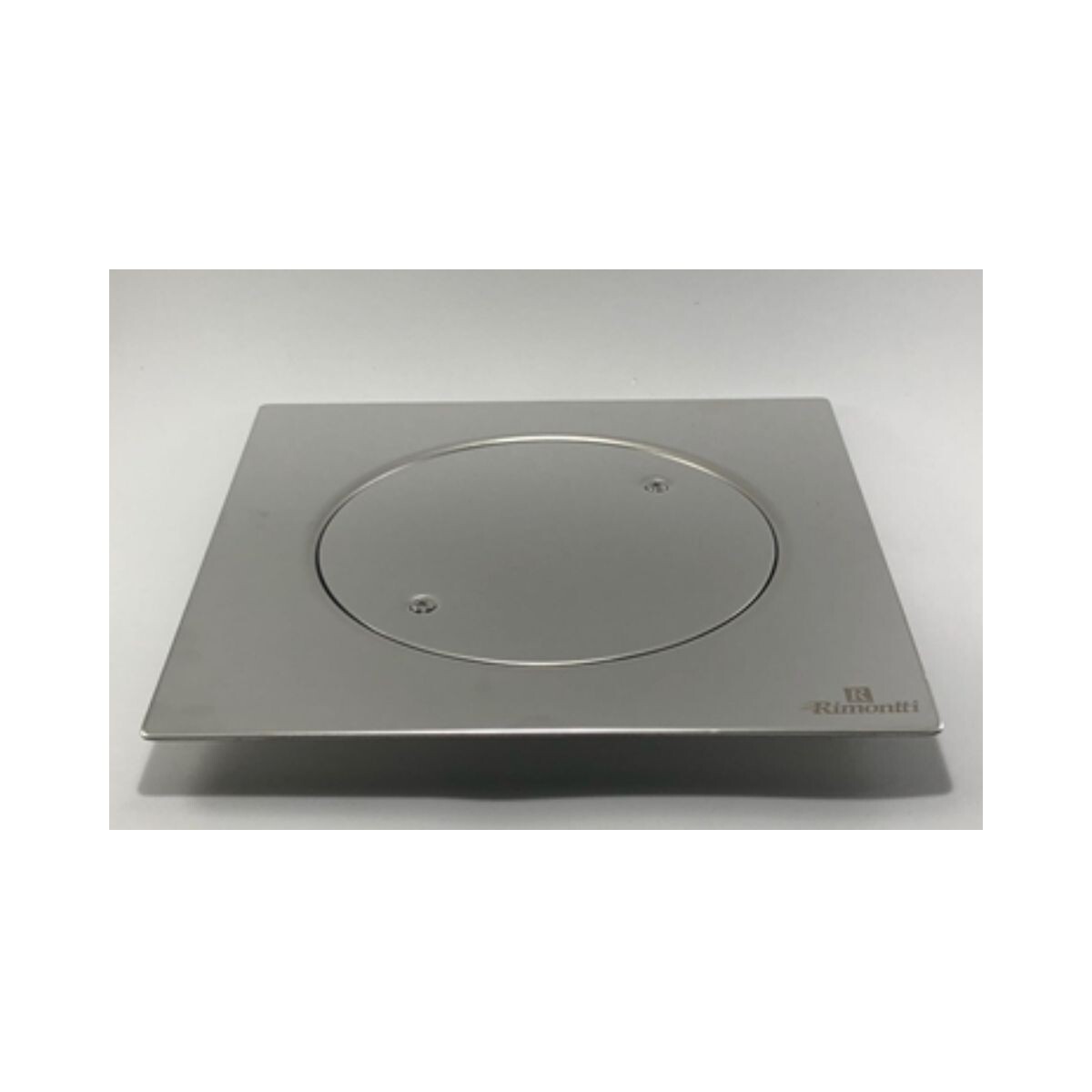 REJILLA PISO 20X20 CROM TAPA CIEGA CON TORN ACERO RIMONTTI Rejilla Piso 20x20 Crom Tapa Ciega Con Torn Acero Rimontti