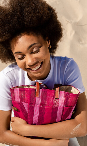 BOLSA MATERA AFRODITA FUCSIA TANNAT Y GUINDA