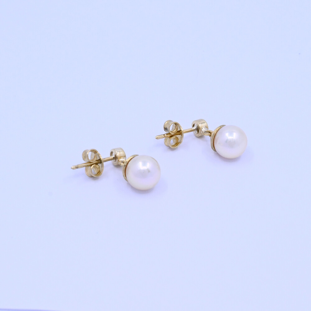 Caravanas oro 18 k con brillantes y perlas de cultivo. Caravanas oro 18 k con brillantes y perlas de cultivo.