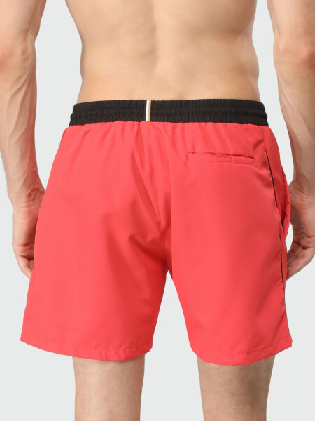 BOSS - Shorts con forro integrado y logo en contraste, STARFISH Rojo