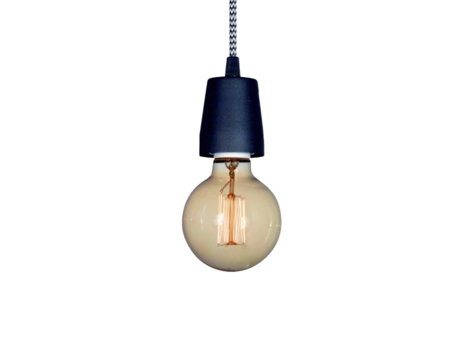 ""COLGANTE 1 LUZ ""VINTAGE"" E27 NEGRO " 