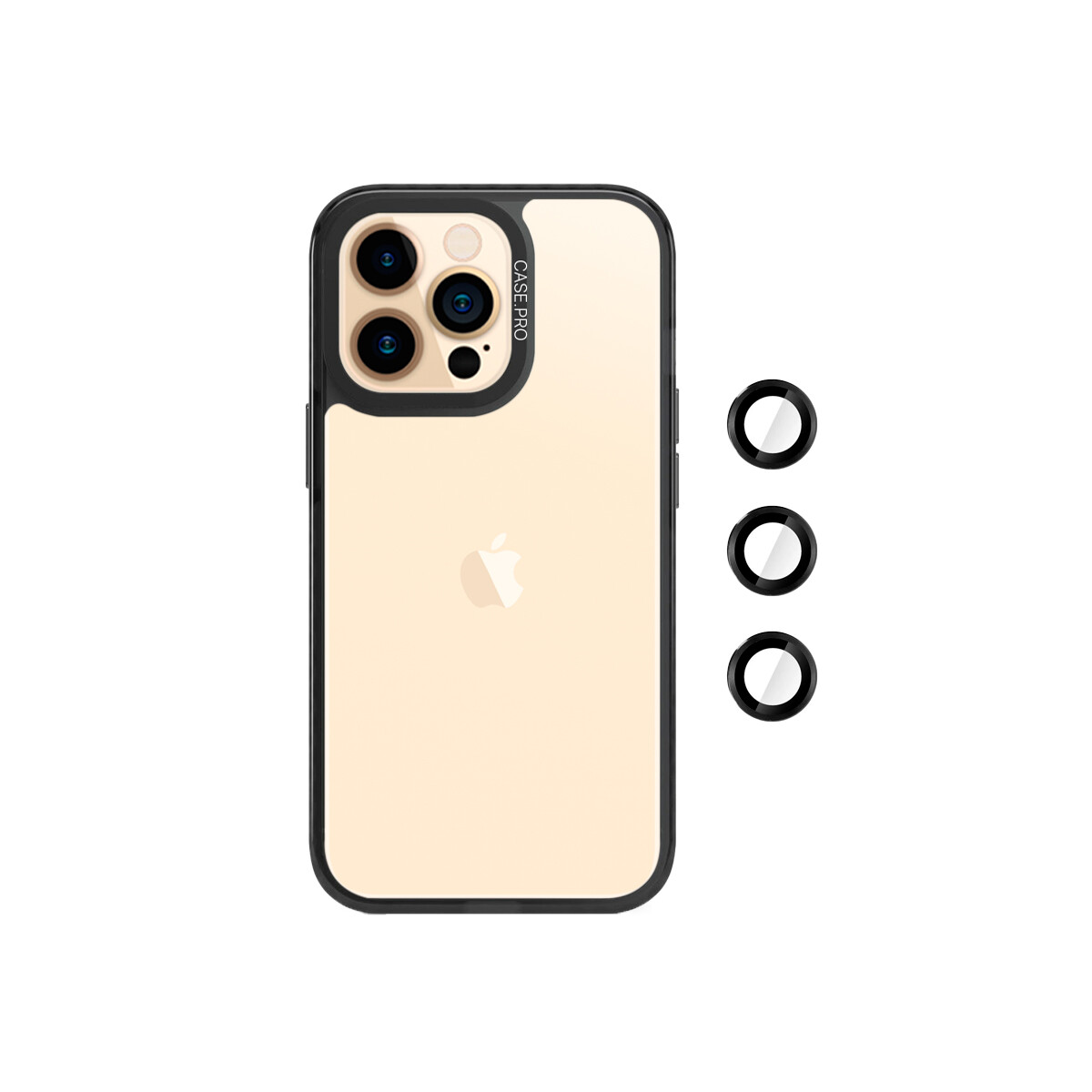 Protector para iPhone 12 Pro Max con protectores de cámara 