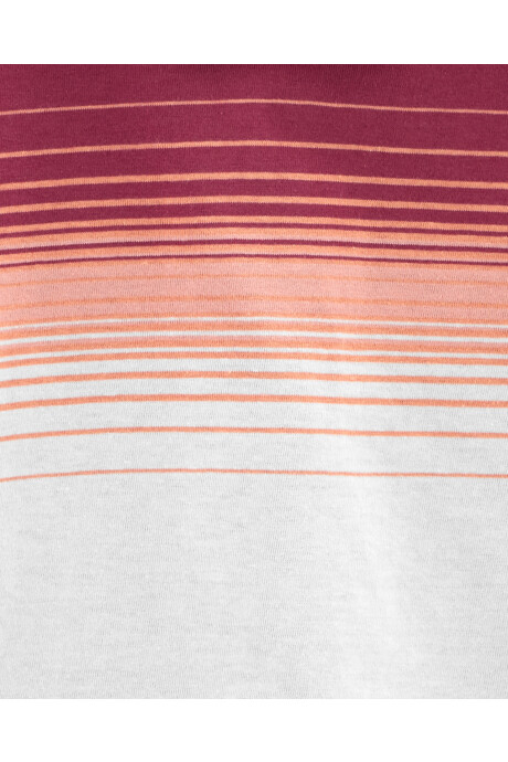 Remera de algodón con capucha y diseño a rayas. Talles 2-5T Sin color