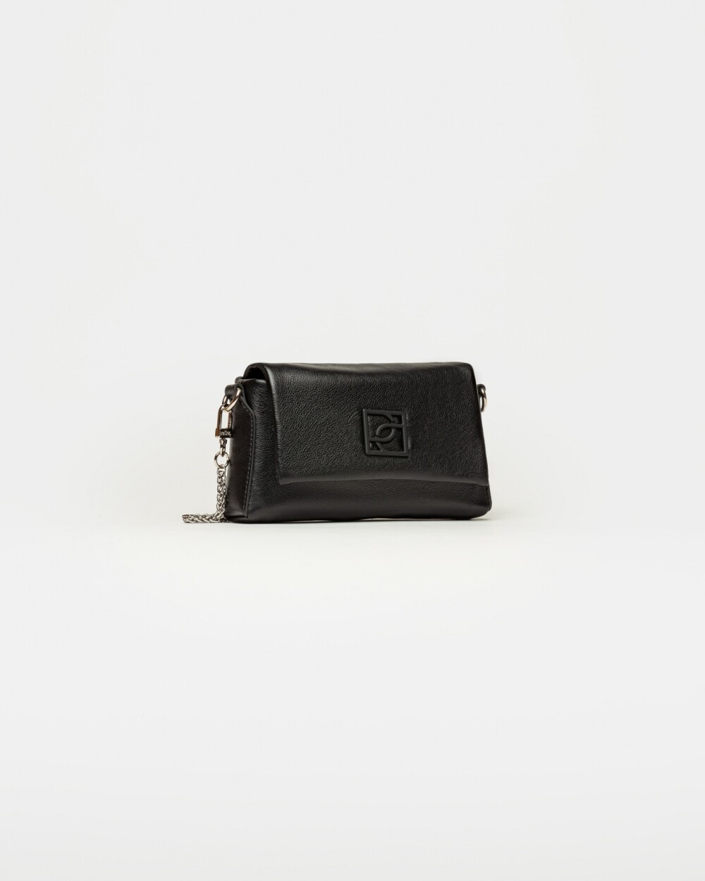 Mini bag Bloom en cuero graneado Negro