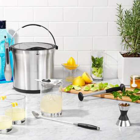 Oxo Stl Juego De Hielera Y Pinza Acero Inoxidable