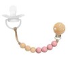 Clip para chupete silicona & bambu BUBA rosado