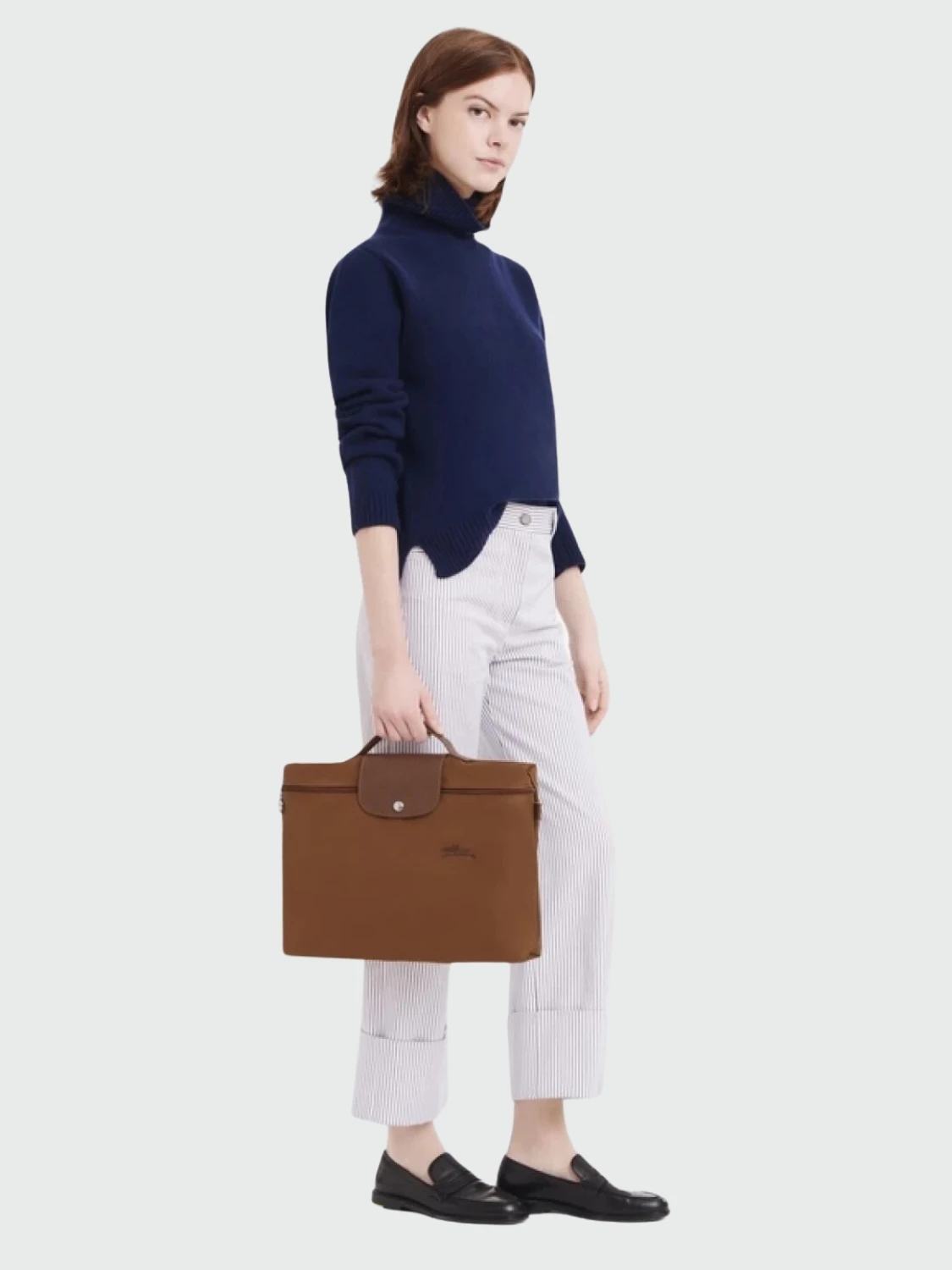 Longchamp -Maletín Le pliage Green, plegable de nylon Marrón