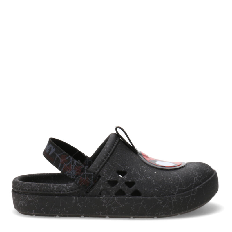 Zuecos Infantiles Marvel Round Babuch Spiderman Negro - Rojo