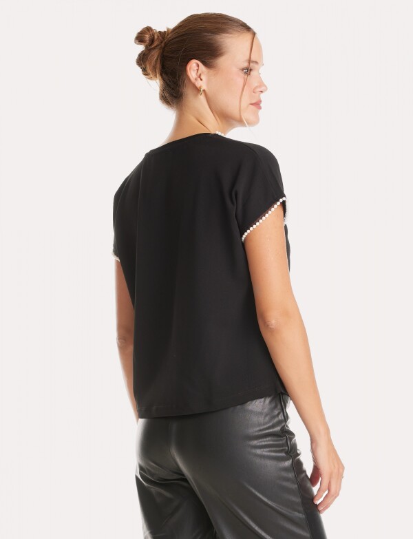 Blusa Perlas NEGRO